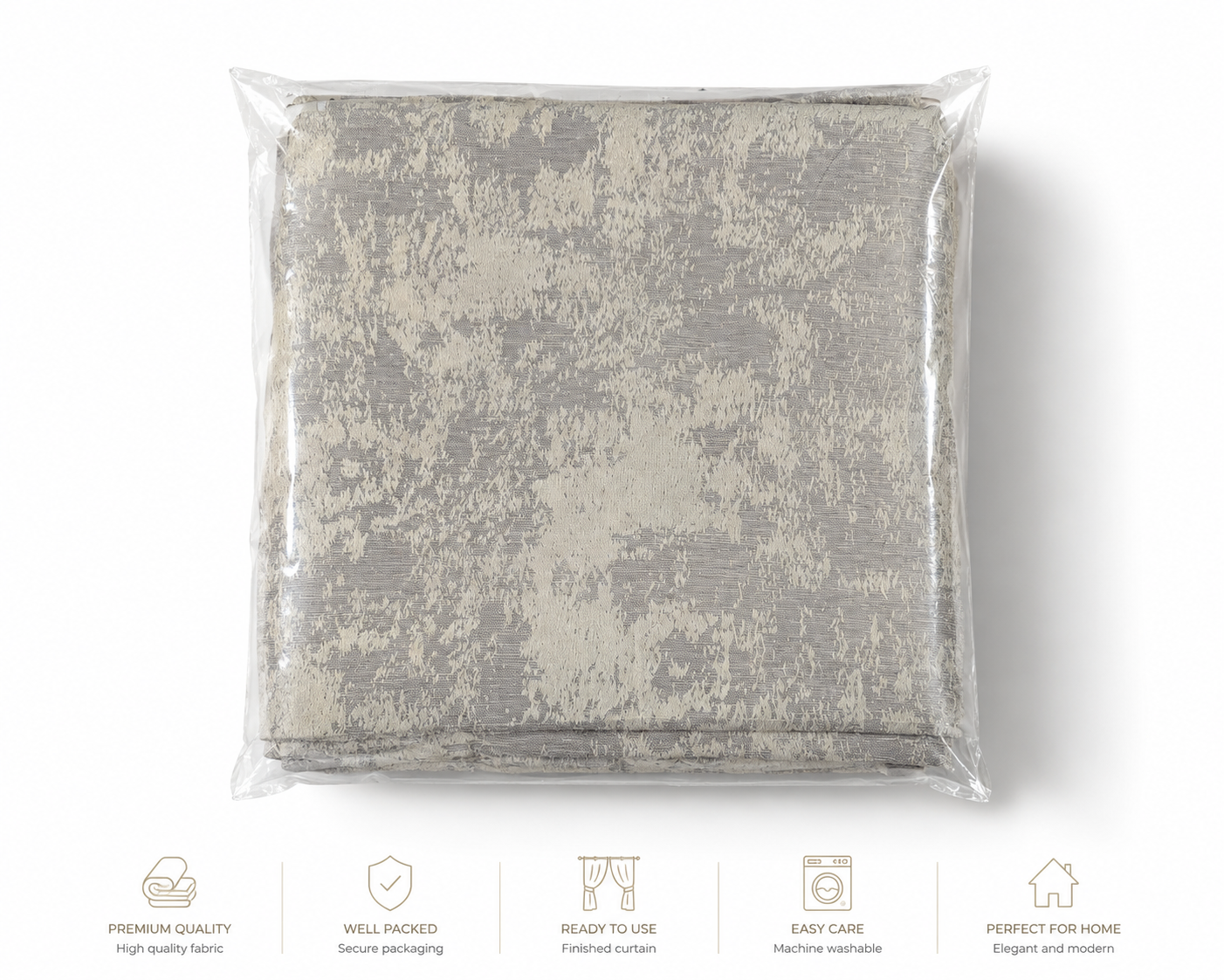 Draperii din Venti Bej, gata cusute, 3 m × 2,60 m – 2 bucăți, rejansă 2 în 1